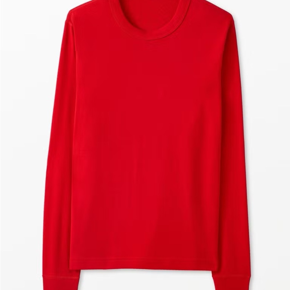 Hanna Andersson Adult Long John Pajama Top in Ribbon Red, 100% Cotton Shirt